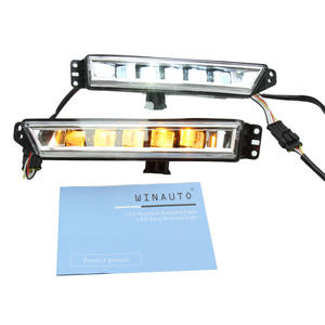 WINAUTO 12V señal de giro LED luz de circulación diurna para Honda VEZEL y <span class=keywords><strong>HRV</strong></span> 2018 - <span class=keywords><strong>2020</strong></span> con luz amarilla y azul móvil - Product Image 2