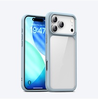 Coques de téléphone portable transparentes personnalisées rigides pour 17 16 15 14 13 12 Pro Max 17 Air TPU+Acrylique avec coussin d'air antichoc