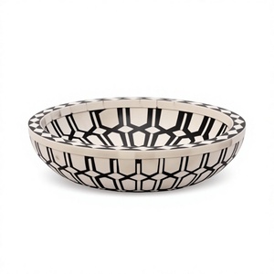 Bol à salade en os incrusté, écologique, fait main, poli, design classique, pour fêtes, hôtels, restaurants, vaisselle, centre de table, antidérapant - Product Image 5