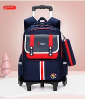 Sac à dos à roulettes pour école primaire, unisexe, étanche, avec doublure en polyester, pour les classes de la 2ème à la 6ème, modèle 2023