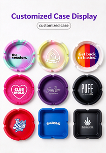 Cenicero de Silicona Clásico que Brilla en la Oscuridad, Directo de Fábrica |   Cenicero Portátil Resistente al Calor, Irrompible, para el Hogar o Bar, con Logotipo Personalizado Disponible - Product Image 4