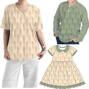 HIPPO KIDS Shirt for Boys Girls Clothes <strong>Easter</strong> Prints Casual Wear Bunny Carrot Cute <strong>Tops</strong> Tee Women T Shirt - Product Image 3