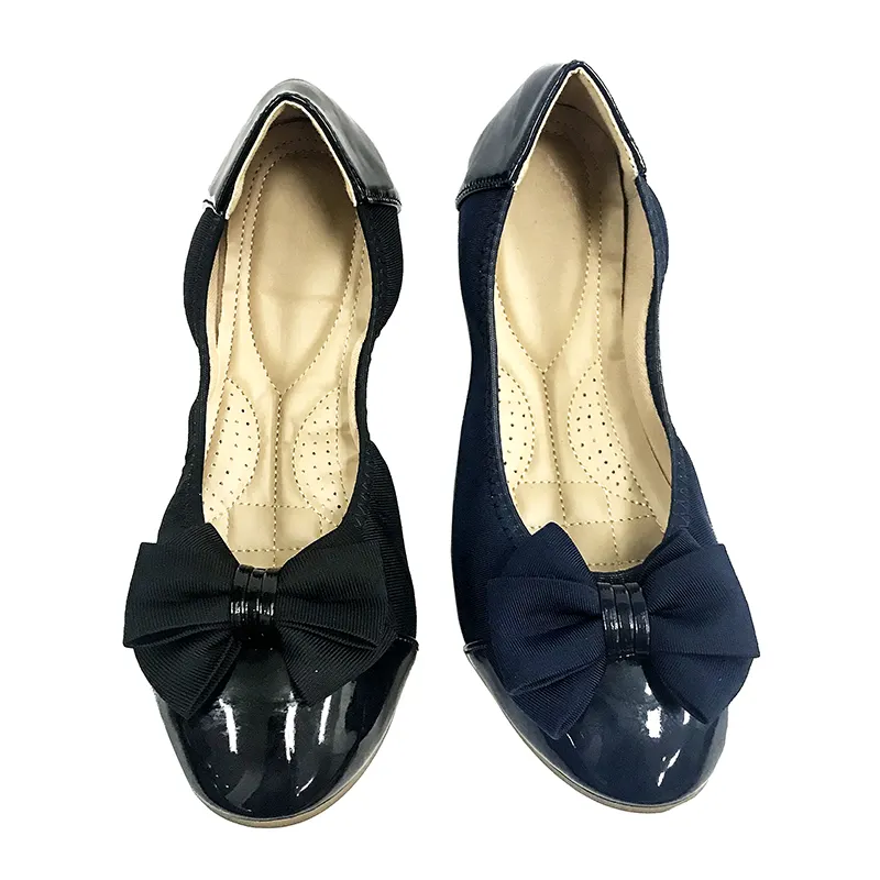 new style casual walking style flat folded ballet formal shoes women flat shoe