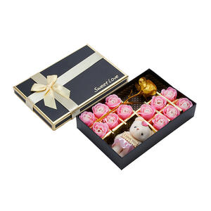 Emballage de cadeaux <span class=keywords><strong>ourson</strong></span> rose avec boîte à bouquet de <span class=keywords><strong>chocolat</strong></span> rigide Papier de luxe Boîtes cadeaux Carton Boîte d'emballage personnalisée - Product Image 1