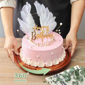 2026 Akrilik Kubbeli Kek <span class=keywords><strong>Stand</strong></span>ı, Döner Kek Tabağı Akasya Ahşap Kek <span class=keywords><strong>Stand</strong></span>ı Akrilik Kapaklı, Kek Sunum Tepsisi - Product Image 2