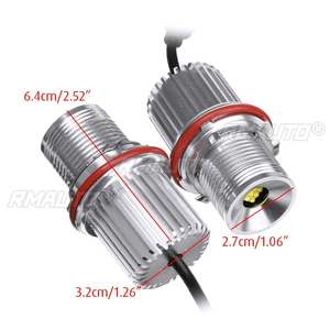 หลอดไฟวงแหวน LED สำหรับรถยนต์ BMW E39 E53 E60 E61 สีขาว 45w จำนวน 2 ชิ้น ให้แสงสว่างสูงพิเศษ - Product Image 1