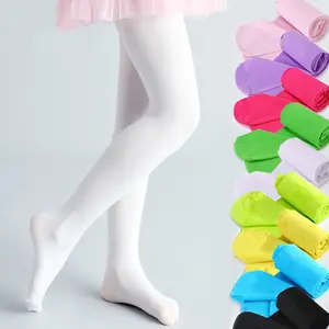 Collant di balletto di velluto per ragazze estate elastico neonata bambino bianco puro collant per bambini comode calze per bambini
