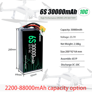 بطارية ليثيوم أيون Lipo عالية الجودة قابلة لإعادة الشحن-mah/6S/12S/14S/18S/24S - Product Image 3