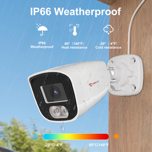 Cámara CCTV de 4MP con Envío Gratuito en EE. UU., Mini Cámara de Red Tipo Bala para Exteriores, IP66, Micrófono Integrado, Audio Unidireccional, WDR, H.265 - Product Image 2