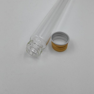 20mm Dia <strong>X</strong> 180mm High Round Glass Vial <strong>Tube</strong> Sample Bottles <strong>Tubes</strong> With Tin Lids - Product Image 2