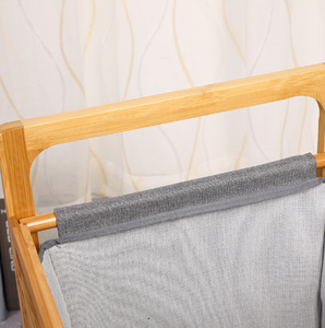 Panier <span class=keywords><strong>à</strong></span> <span class=keywords><strong>linge</strong></span> <span class=keywords><strong>à</strong></span> cadre en bambou, salle de bain, chambre <span class=keywords><strong>à</strong></span> coucher, <span class=keywords><strong>bac</strong></span> de rangement pour vêtements sales avec housse en tissu - Product Image 4