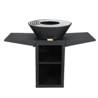 Nouveau produit - Barbecue multifonctionnel pour la fête des pères - Grill extérieur - Bois de chauffage - Acier au carbone durable - Table de cuisson extérieure