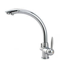 Robinet mitigeur d'eau chaude et froide à 3 voies en laiton avec système de filtration d'eau par osmose inverse