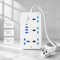 Prise multifonctionnelle pour l'Afrique (Nigeria), le Moyen-Orient, l'Arabie Saoudite, Dubaï, l'Europe et l'Amérique, avec chargeur USB pour téléphone portable.