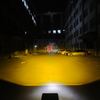 Phare LED de conduite à lentille bleue de 1,9 pouce, faisceau haut/bas, avec mini ventilateur de refroidissement pour voiture, SUV, moto tout-terrain, bus 12-60V