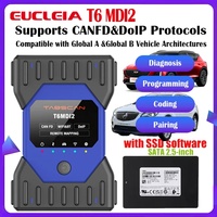 Analizador de motor Eucleia TabScan T6 MDI2, herramienta de diagnóstico y codificación ECU compatible con protocolo CAN FD y Dolp
