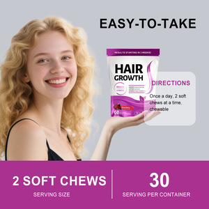 Approvisionnement direct usine, service personnalisé, faible MOQ, gommes capillaires naturelles à la biotine et <span class=keywords><strong>vitamine</strong></span> <span class=keywords><strong>E</strong></span> pour la croissance, la force et la réparation des cheveux - Product Image 2