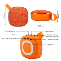 Haut-parleurs de bureau compacts sans fil X25 Mini en tissu, portables pour ordinateurs portables et téléphones mobiles