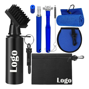 Kit d'accessoires de golf 7 pièces au design OEM, comprenant un aiguiseur, une brosse à eau, une serviette, un étui de nettoyage et un étui pour tees – Idéal comme cadeau de golf - Product Image 1