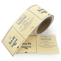 Étiquettes personnalisées pour emballages de thé, autocollants en papier texturé pour produits alimentaires