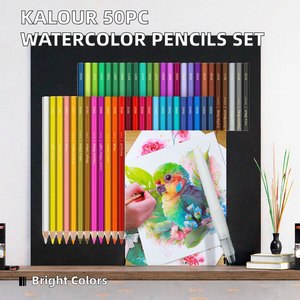 Lápices de acuarela de alta calidad Colores vibrantes Núcleo suave Venta caliente 50 piezas en caja de papel Lápices de colores para artistas Precio barato - Product Image 2