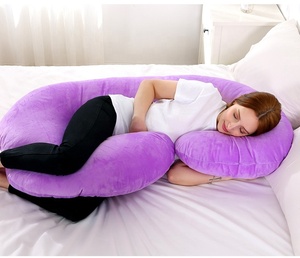 Almohada de maternidad de algodón de alta calidad, cojín de embarazo de cuerpo completo en forma de U para <span class=keywords><strong>mam</strong></span>á, 2021 - Product Image 6