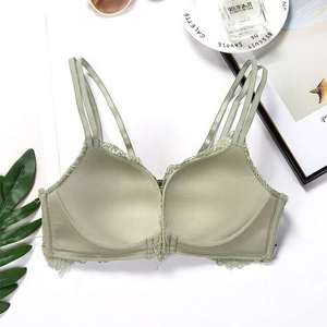 Wholesale Wire Free Sexy <strong>Lace</strong> Bra Suit Seamless Comfortable Girls Lingerie Bra and Panty <strong>Underwear</strong> <strong>Set</strong> - Product Image 5