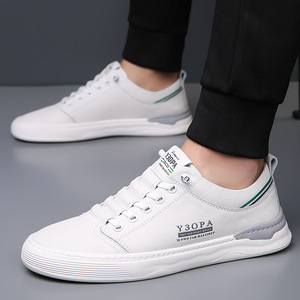 Y3OPA <b>White</b> Casual Shoes Men Low <b>Heel</b> Rubber Sole Soft Comfortable Breathable Leisure Wear For Daily Use - Product Image 3