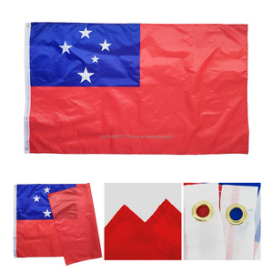 Polyester in SAMOA vẫy cờ với 5 kích thước khác nhau sao trắng nền đỏ-samoa Treo Cờ bay - Product Image 2