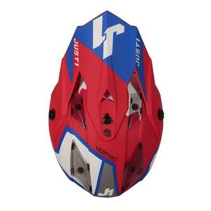 Just1 J32 bambini Vertigo casco picco blu bianco rosso equipaggiamento di difesa personale - Product Image 1