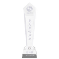 Prix du concours du trophée du cristal d'impression couleur Trophée du pilier à cinq coins