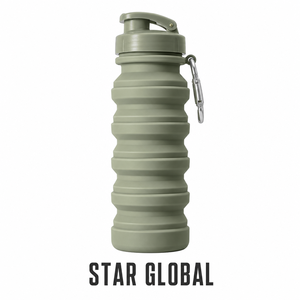 Bouteille d'eau pliable en silicone et plastique pour le sport, logo personnalisé, design Grm, Botella De Agua Collapsible - Product Image 2