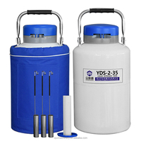 Tanque de Nitrógeno Líquido de Aleación de Aluminio YDS-2-35 de 2L y 35mm para Muestras de Cría de Animales Congelados, Fácil de Operar