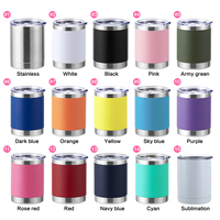 Mug à café personnalisé de 10 oz, bas et mignon, avec impression laser, gobelet isotherme violet avec couvercle et paille, en acier inoxydable 304, mugs cadeaux