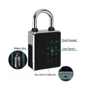 Waterproof 50mm Number Combination Touch Keypad Digital RFID Card NFC Blue Tooth TTlock Tuya APP Smart Padlocks With Key