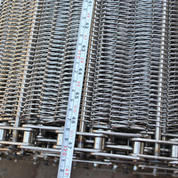 Chaîne de convoyage en treillis métallique en acier inoxydable 304 de qualité alimentaire pour four à biscuits, four de reculage de boulangerie et four à refroidissement tunnel