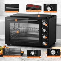 Four à convection électrique 35L avec boîtier métallique et double plaque céramique, fonctions de cuisson et de grillage