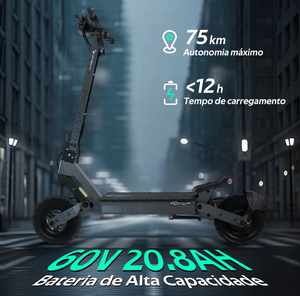 Trottinette électrique H4 2400W avec écran intelligent, vitesse maximale <span class=keywords><strong>70</strong></span> km/h, autonomie 75 km, pneus de 11 pouces, batterie au lithium, entrepôt Brésil - Product Image 3