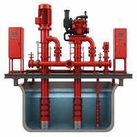Système de pompe à eau électrique diesel à turbine verticale pour puits profonds et alimentation de réservoirs d'eau incendie