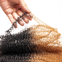 Extensions de Cheveux Humains 100% Naturels Afro Kinky en Vrac Couleur Ombrée pour Tresses et Crochets Dreadlocks