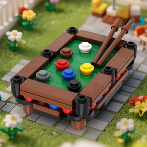 Mini blocs de construction originaux Table de billard MOC assemblé bricolage Piano décoration modélisation <span class=keywords><strong>cadeau</strong></span> d'anniversaire garçons et filles petits jouets - Product Image 2