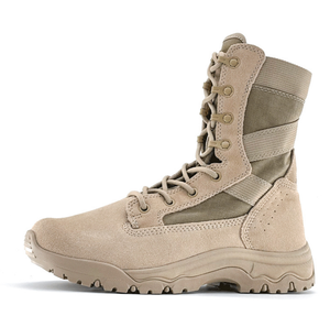 Bottes tactiques montantes en cuir de vachette suédé avec manchons en toile DFF02 pour hommes – Idéales pour l'entraînement - Product Image 5