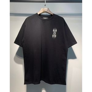 Camiseta de manga corta para pareja, estilo urbano americano, con estampado vintage de letras de graffiti y estrellas fluidas, que absorbe la humedad - Product Image 6