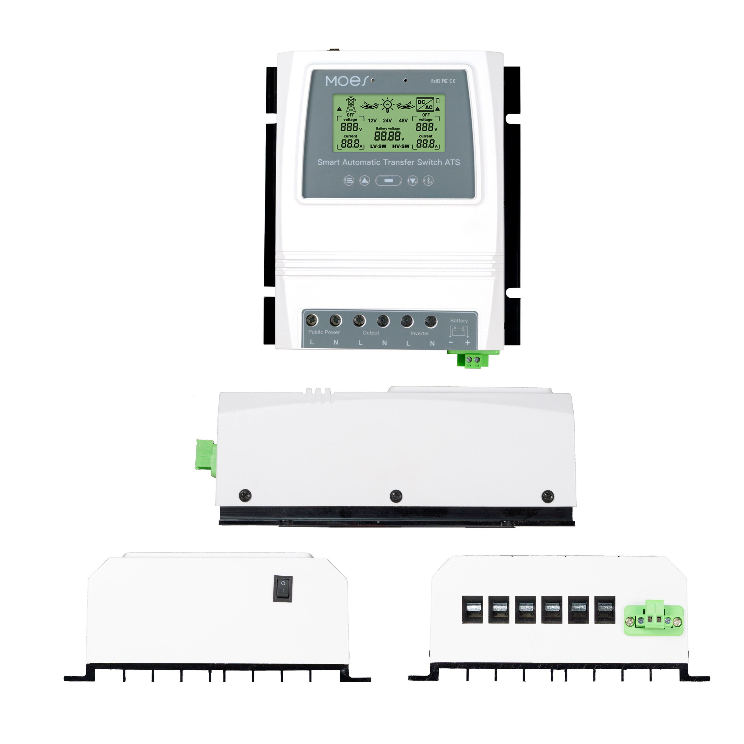 Tuya Smart Blue Tooth Wireless Remote Control ATS <strong>Switch</strong> Solar <strong>Switch</strong> NEW <strong>Automatic</strong> <strong>Transfer</strong> 80A Wenzhou 12 / 24 / 48 VDC Auto