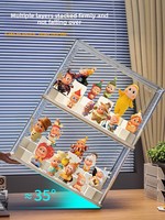 Vitrine en acrylique transparente anti-poussière pour figurines de collection, boîte de rangement pour jouets, organisateur de présentation