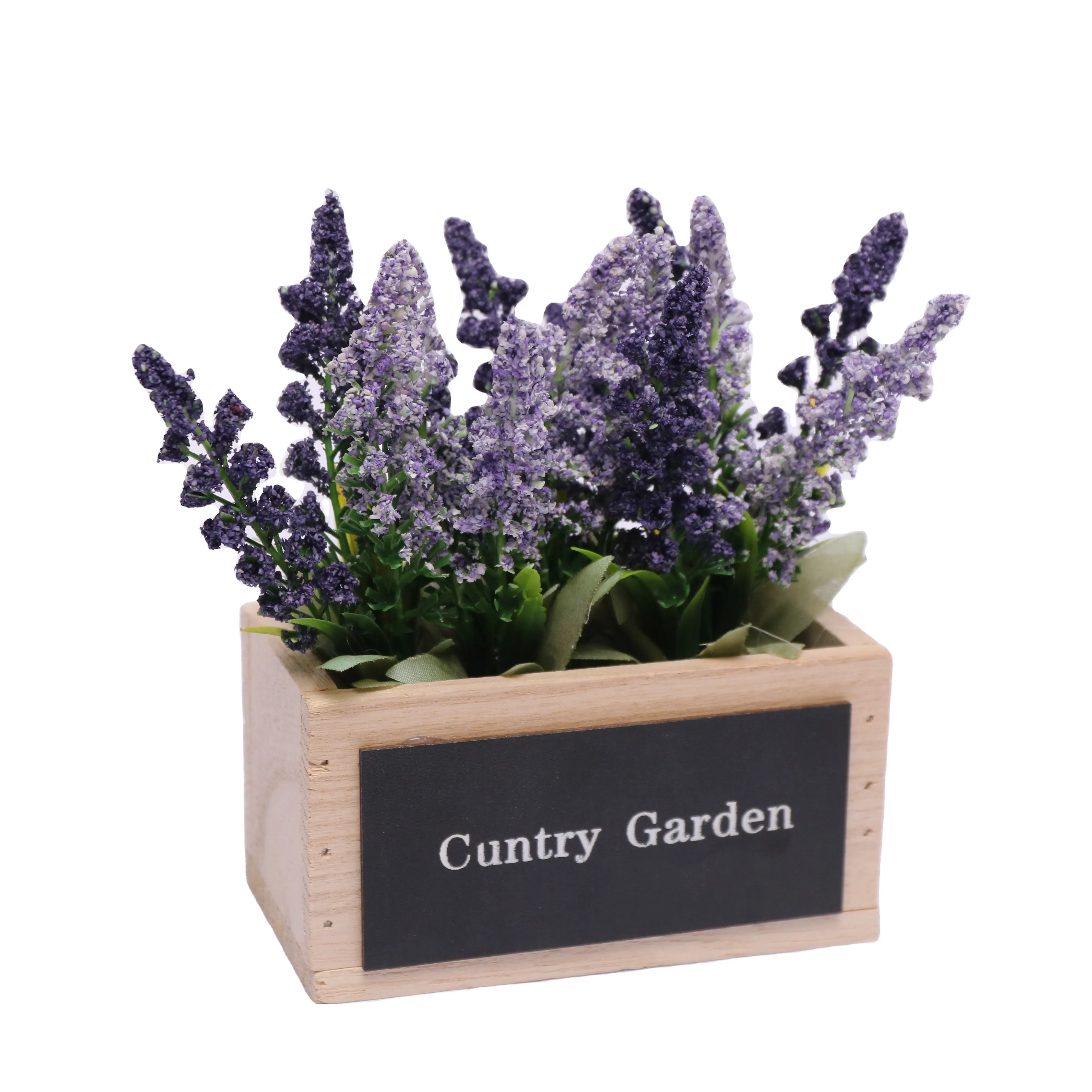 lavender wooden potted plant artificial decoration flowers for home/wedding/spring decoration