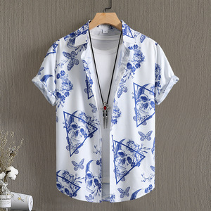 เสื้อฮาวาย2ชิ้น/เซ็ตสำหรับผู้ชายเสื้อพิมพ์ลายต้นมะพร้าวเขตร้อนชุดว่ายน้ำติดโลโก้ตามสั่งชุดว่ายน้ำ2025ฤดูร้อน - Product Image 5