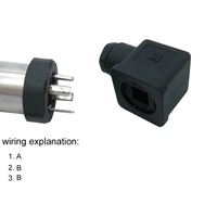 Sensor Suhu 3-Kabel Hirschmann SRK Plug in -50C hingga 300C Tahan Panas Tri-Clamp Berulir RTD Pt100
