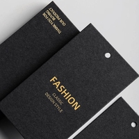 Personnalisable propre étiquette volante de logo pour vêtements prix usine or estampage feuille étiquette en papier adhésif