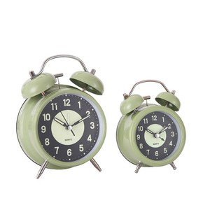 Reloj despertador luminoso de metal, silencioso, redondo, funciona con pilas, para dormitorio de estudiantes, regalo - Product Image 5